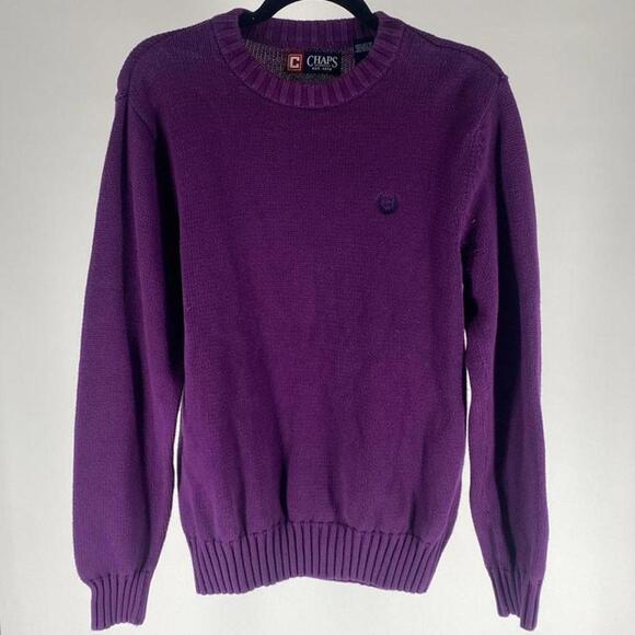 Chaps Purple Crewneck Sweater - Picture 1 of 4